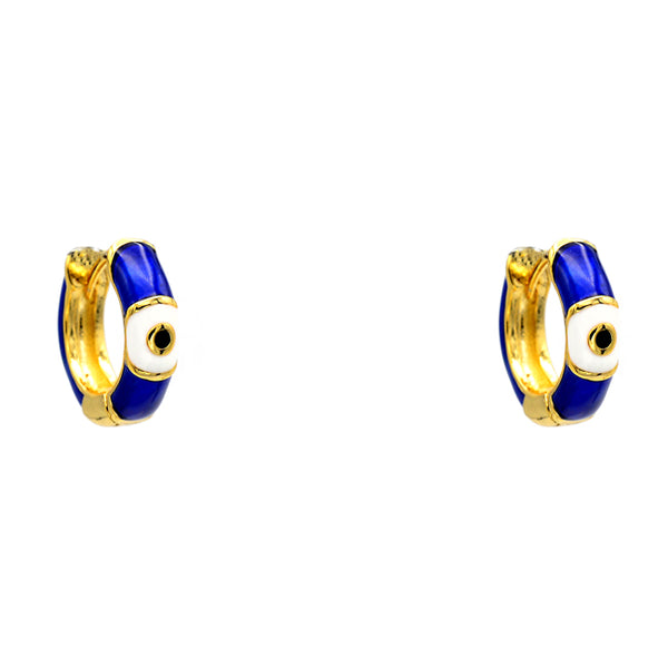 gold cz evil eye earring