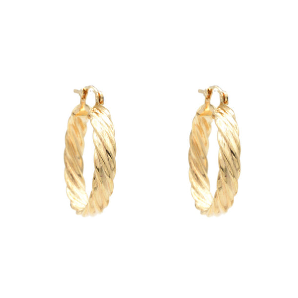Gold Filled Spiral Hoop Earrings