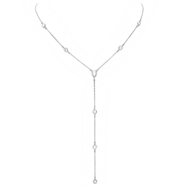 Cubic zirconia deals lariat necklace