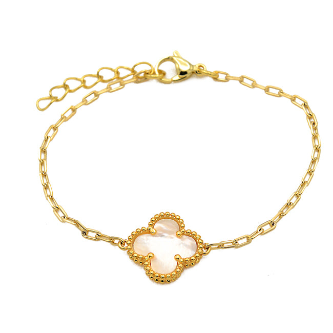 Gold Filled Clover Chain Bracelet