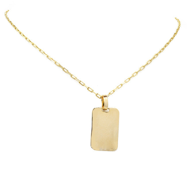 Big Rectangle Necklace - Gold Clear Crystal – All Inspired Boutiques