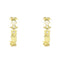 Gold Cubic Zirconia Lucky Charm Hoop Earrings