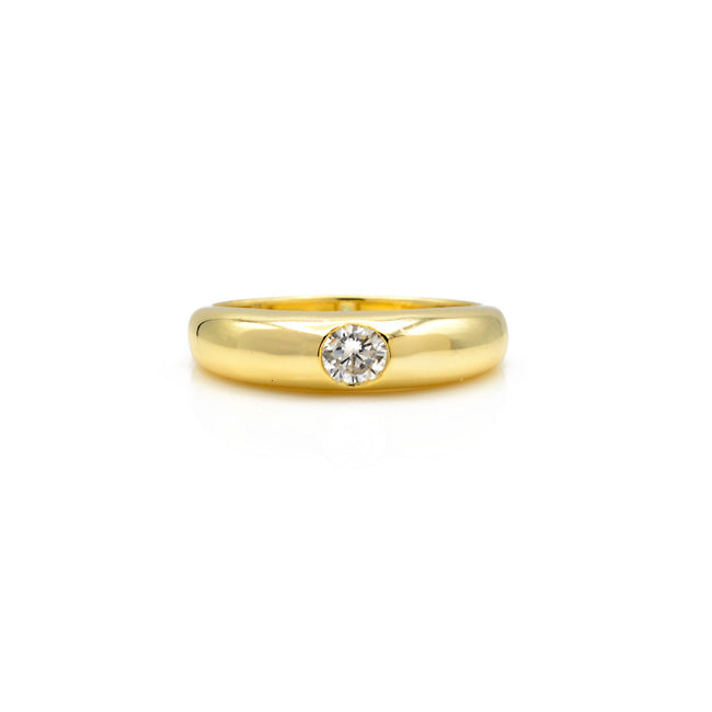 Sterling Silver Gold Plated CZ Band Ring