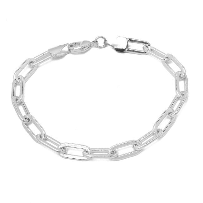 White Gold Filled Linked Chain Bracelets