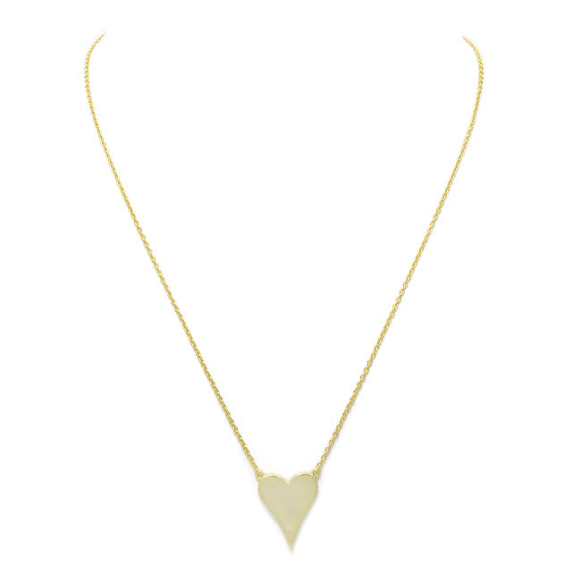 sterling silver gold heart necklace
