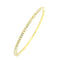 Thin Gold Tone Bangle Bracelet with AB Crystals