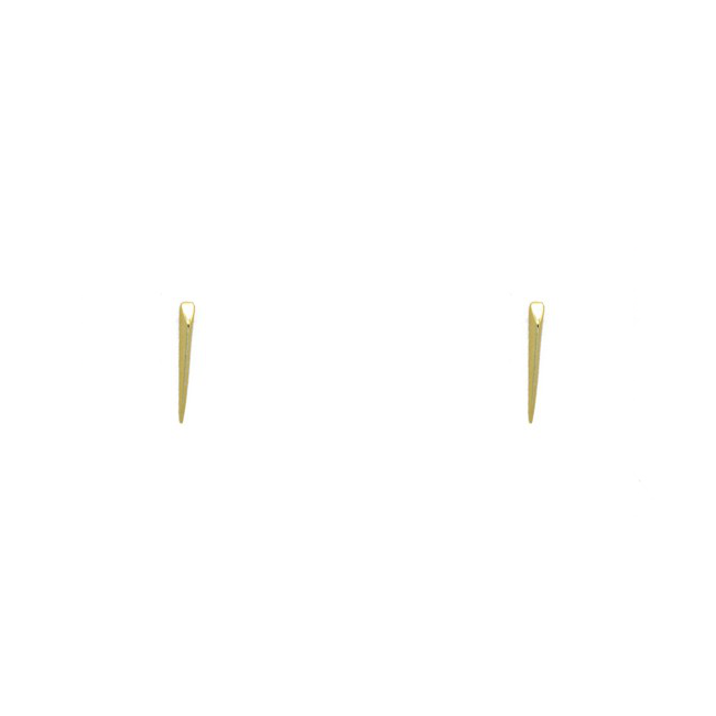 Sterling Silver Gold Plated Spike Stud Earring