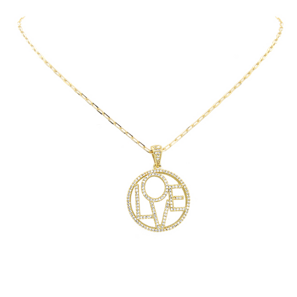 gold filled love necklace