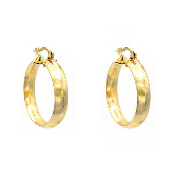 Gold Filled Textured Hoop Earrings