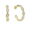 gold cz chain link earring