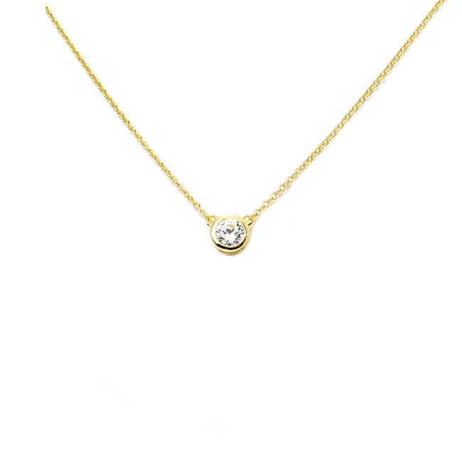 Sterling Silver Cubic Zirconia Pendant Necklace