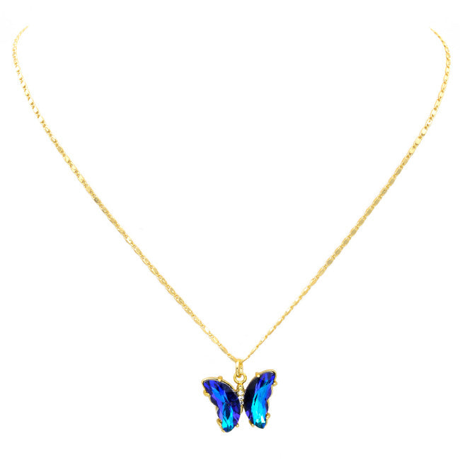 The JJ Butterfly Necklace In Solid Sterling Silver and Brilliant Diamo –  Paulina Jewelry