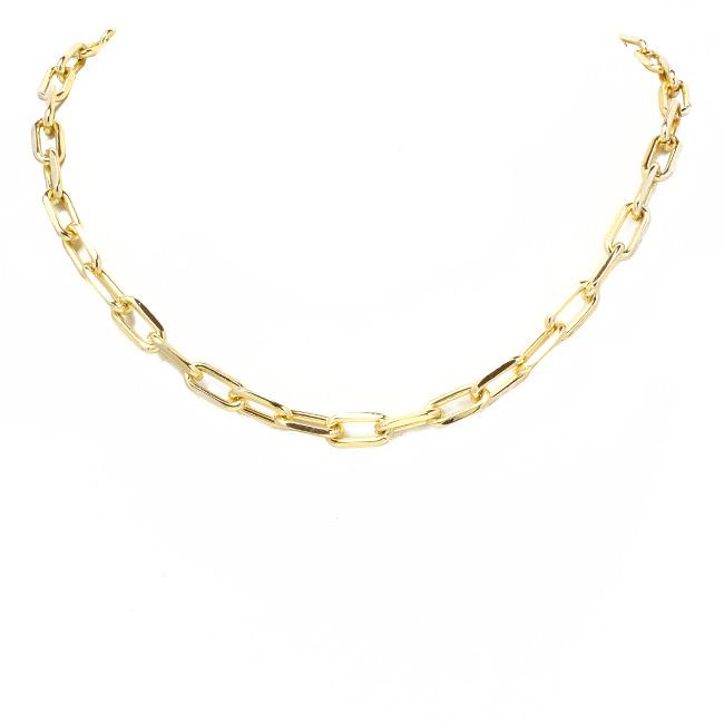 18" Gold Linked Chain Necklace