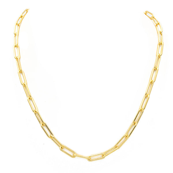20" Gold Filled Paper Clip Chain Necklace