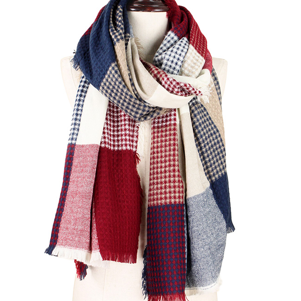 Plaid Checkered Oblong Scarf