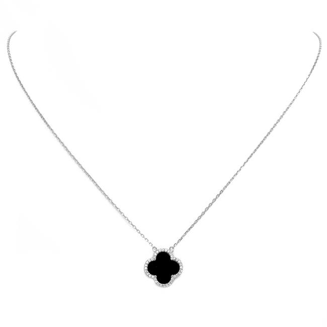 sterling Silver Clover Necklace