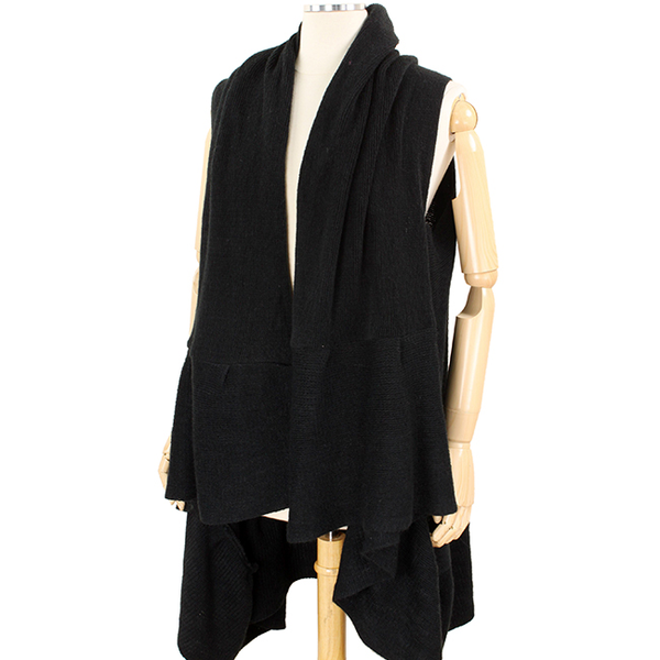 Wide Ruffle Knit Vest