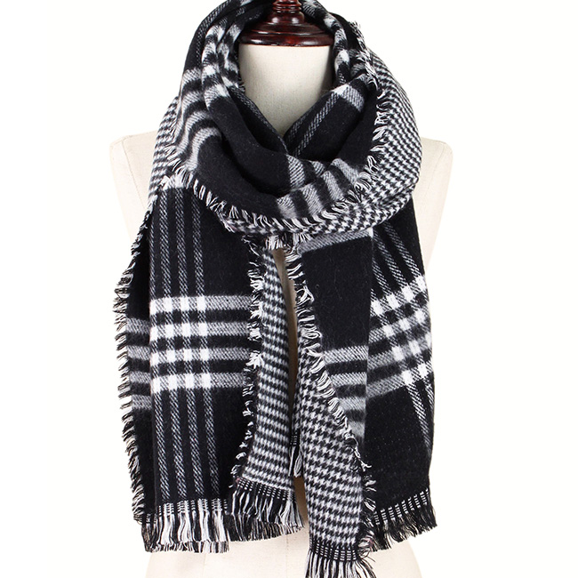 Double Sided Plaid Scarf